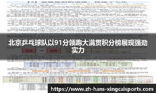 北京乒乓球队以91分领跑大满贯积分榜展现强劲实力